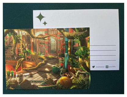 Postcard A6 - Indoor garden (day)