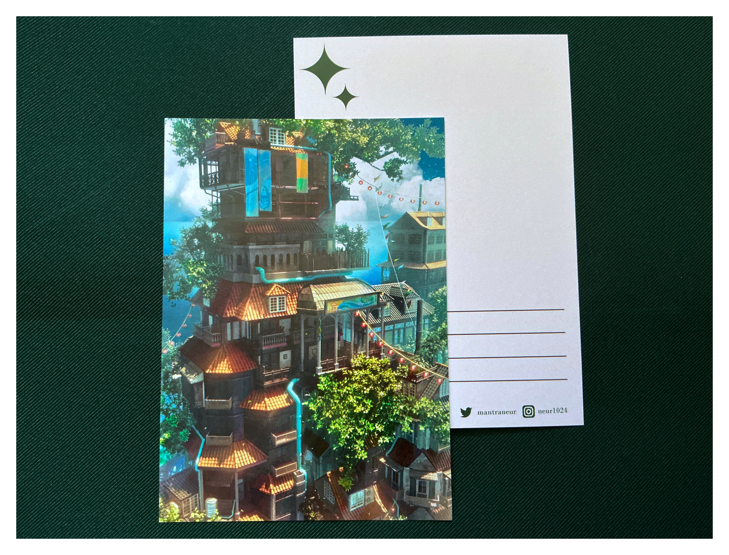 Postcard A6 - Seaside town